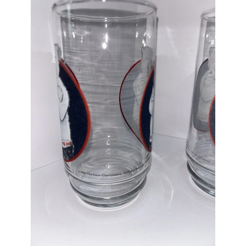 Coca-Cola Coke Polar Bear Glasses Glass 16oz Always Cool 1997 Vintage Set of‎ 6